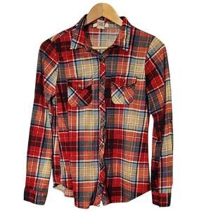 Passport Red and Blue Button-Down Shirt